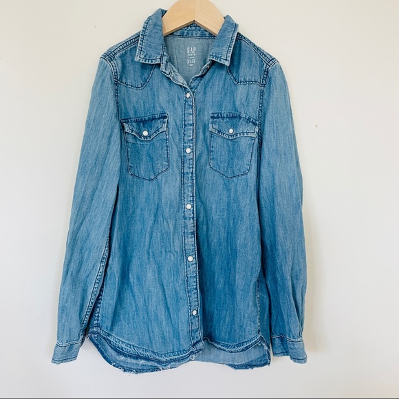 GAP Other - Gap Kids Pearl Snap Denim Western Shirt